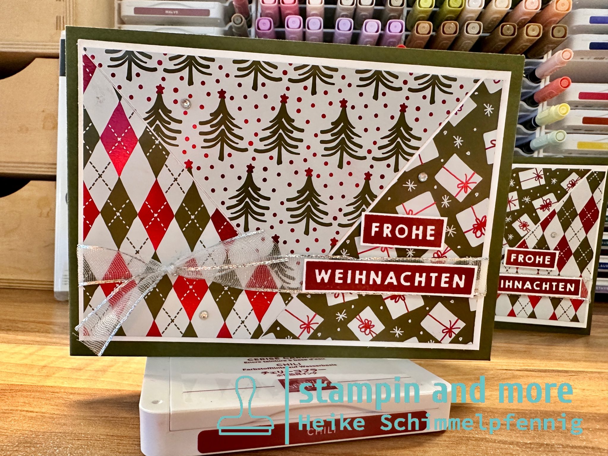 Olivia Samuel Weihnachtskarte Für Schwägerin – Mit Rotkehlchen-Motiv, A5, Hochglänzend